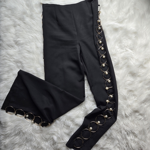 Blithe LA Pearl / Side Slit Dress Pants Size Large - Picture 2 of 7